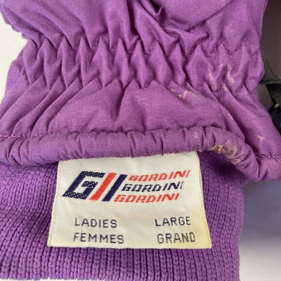 Gordini Gore-Tex Winter Gloves Women’s L Purple Nylon Pigskin Leather Palms - Picture 3 of 9